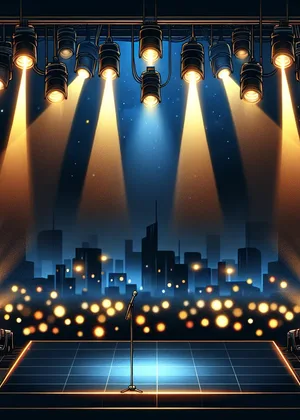 Backlight manhwa BL – luces de escenario dramáticas con sombras