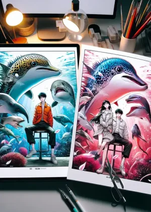 El Pez Globo y los Delfines Manhwa manhwa - portada ilustración